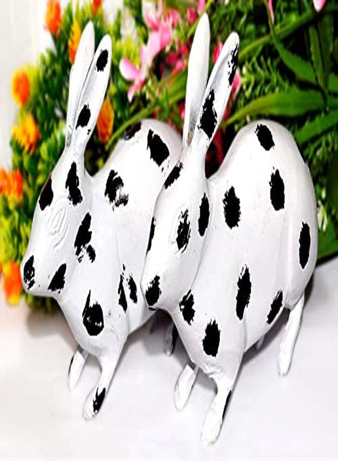 Crystu Black & White Pure Brass Rabbit Pair Vastu Accessory Crafted to Symbolize Fertility Harmony and Prosperity Weight 400 Gram - Image 3